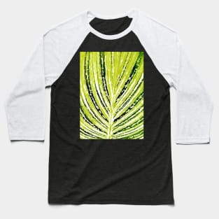 Abstract Leaf Pattern Baseball T-Shirt